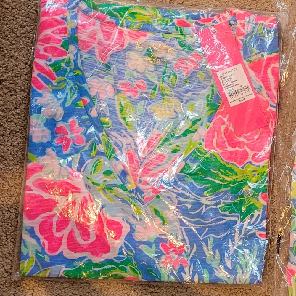 MATCHING SET in Bunny Business. Mom Etta tee size xs baby Paloma dress 12-18 mos